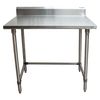 Bk Resources Stainless Steel Work Table With Open Base, 5" Rear Riser 48"Wx30"D VTTR5OB-4830